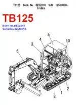 Photo 4 - Takeuchi TB125 Parts Manual Excavator BE5Z010