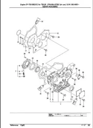 Photo 1 - Takeuchi TB135 Parts Manual For Engines