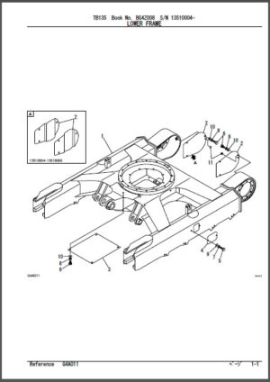 Photo 3 - Takeuchi TB140 Parts Manual Excavator
