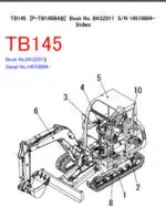 Photo 3 - Takeuchi TB145 Parts Manual Excavator BK3Z011