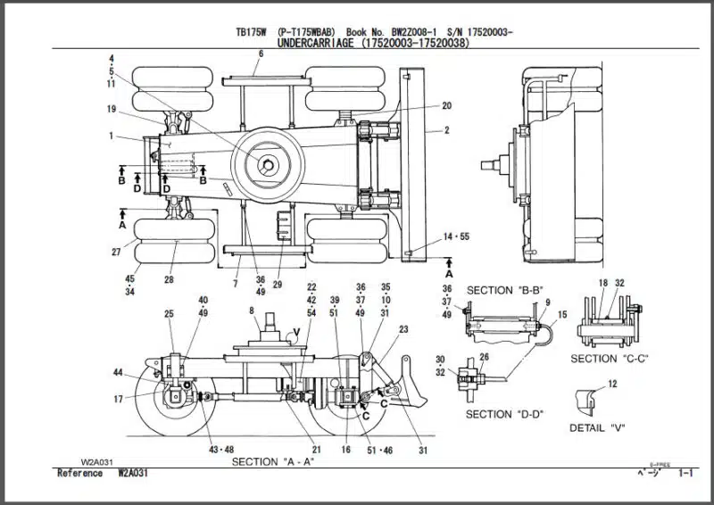 Photo 1 - Takeuchi TB175W Parts Manual Excavator