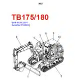 Photo 4 - Takeuchi TB175 TB180 Parts Manual Excavator