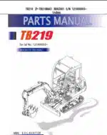 Photo 4 - Takeuchi TB219 Parts Manual Excavator