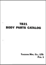 Photo 4 - Takeuchi TB21 Body Parts Manual Excavator