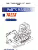 Photo 4 - Takeuchi TB228 Parts Manual Excavator
