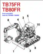 Photo 4 - Takeuchi TB75FR TB80FR Parts Manual Excavator BL2Z007