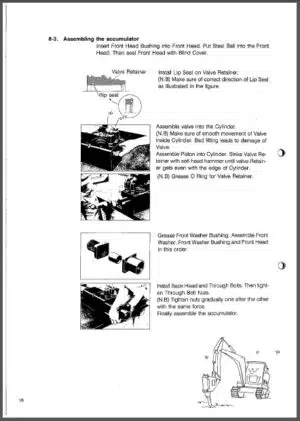 Photo 4 - Takeuchi TKB100 Instruction And Parts Manual Hydraulic Braker
