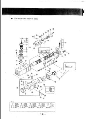 Photo 12 - Takeuchi TKB1600 TKB1600S Instruction Manual Hydraulic Breaker