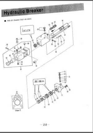 Photo 2 - Takeuchi TKB201 TKB201S Instruction Manual Hydraulic Braker