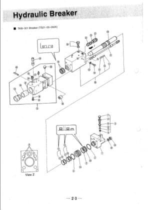 Photo 10 - Takeuchi TKB301 TKB301S Instruction And Parts Manual Hydraulic Breaker