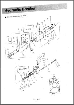 Photo 9 - Takeuchi TKB401 TKB401S Instruction And Parts Manual Hydraulic Breaker