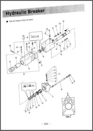 Photo 2 - Takeuchi TKB401 TKB401S Instruction And Parts Manual Hydraulic Breaker