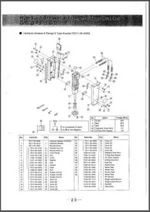 Photo 2 - Takeuchi TKB71 TKB71S Instruction And Parts Manual Hydraulic Braker