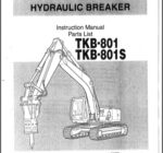 Photo 3 - Takeuchi TKB801 TKB801S Instruction And Parts Manual Hydraulic Breaker