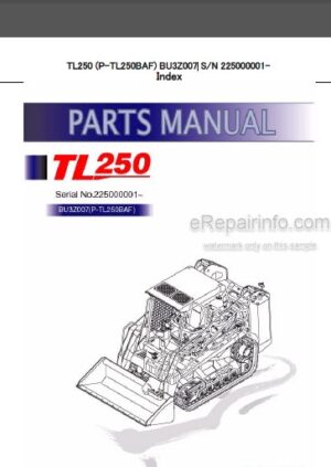 Photo 6 - Takeuchi TL250 Parts Manual Track Loader BU3Z007