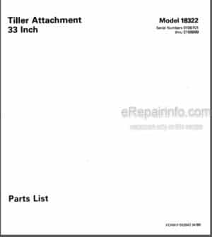 Photo 13 - Bolens 18322 Parts List Tiller Attachment 33 Inch P-553542
