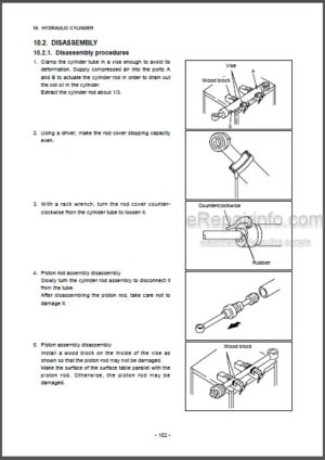 Photo 8 - Daewoo Solar 015 Plus Solar 018-VT Shop Manual Hydraulic Excavator K1000237E