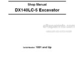 Photo 4 - Doosan DX140LC-5 Shop Manual Excavator 950106-01141E