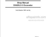 Photo 5 - Doosan DX420LC-3 Shop Manual Excavator 950106-00398E