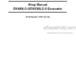 Photo 5 - Doosan DX490LC-3 DX530LC-3 Shop Manual Excavator 950106-00259E