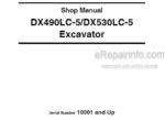 Photo 5 - Doosan DX490LC-5 DX530LC-5 Shop Manual Excavator 950106-01005E