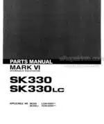 Photo 3 - Kobelco Mark VI SK330 SK330LC Parts Manual Hydraulic Excavator S3LC00003ZE04