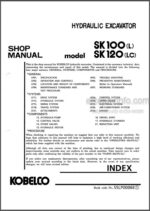 Photo 4 - Kobelco SK100L SK120LC Shop Manual Hydraulic Excavator S5LP0006E1