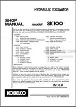 Photo 4 - Kobelco SK100 Shop Manual Hydraulic Excavator S5YW0002E