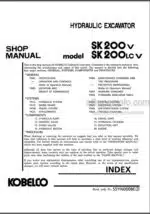 Photo 4 - Kobelco SK200V SK200LCV Shop Manual Hydraulic Excavator S5YN0008E3