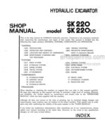 Photo 3 - Kobelco SK220 SK220LC Shop Manual Hydraulic Excavator S5LQ0005E