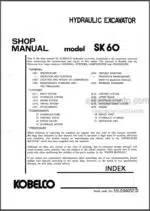 Photo 4 - Kobelco SK60 Shop Manual Hydraulic Excavator S5LE0005E3