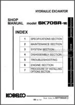 Photo 4 - Kobelco SK70SR-1E Shop Manual Hydraulic Excavator