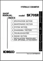 Photo 4 - Kobelco SK70SR Shop And Parts Manual Hydraulic Excavator