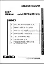Photo 4 - Kobelco SK80MSR-1ES Shop Manual Hydraulic Excavator S5LF0005E01