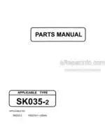 Photo 4 - Kobelco SK035-2 Parts Manual Hydraulic Excavator S4PX10071