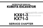 Photo 4 - Kubota KX61-3 KX71-3 Workshop Manual Service And Mechanism Chapter Excavator