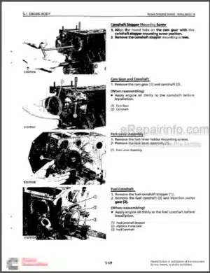Photo 2 - Kubota 70mm Strokes Series Workshop Manual Diesel Engine