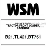 Photo 5 - Kubota B21 TL421 BT751 Workshop Manual Tractor Front Loader Backhoe
