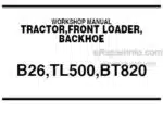 Photo 5 - Kubota B26 TL500 BT820 Workshop Manual Tractor Front Loader Backhoe