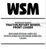 Photo 5 - Kubota BX2350D RCK48-23BX-EU RCK54-23BX-EU RCK60B-23BX-EU LA243 Workshop Manual Tractor Rotary Mower Front Loader