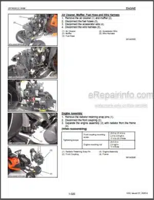 Photo 7 - Kubota M95S M105S M105SDSL Workshop And Supplemental Manual Tractor
