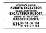 Photo 5 - Kubota KH36 KH51 KH66 KH101 KH41 KH61 KH91 KH151 Workshop Manual Excavator