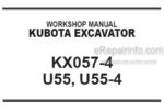 Photo 4 - Kubota KX057-4 U55 U55-4 Workshop Manual Excavator