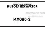 Photo 4 - Kubota KX080-3 Workshop Manual Excavator
