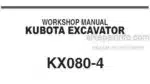 Photo 4 - Kubota KX080-4 Workshop Manual Excavator
