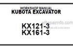 Photo 4 - Kubota KX121-3 KX161-3 Workshop Manual Excavator