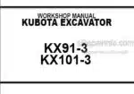 Photo 4 - Kubota KX91-3 KX101-3 Workshop Manual Excavator
