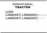 Photo 5 - Kubota L2350 L2650GST L2950GST L3450GST L3650GST Workshop Manual Tractor