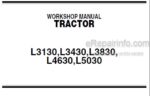 Photo 5 - Kubota L3130 L3430 L3830 L4630 L5030 Workshop Manual Tractor