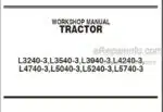 Photo 5 - Kubota L3240-3, L3540-3, L3940-3, L4240-3, L4740-3, L5040-3, L5240-3, L5740-3 Workshop Manual Tractor